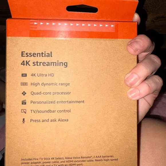 OFFERS OPEN! Amazon Fire TV Stick 4K Select in Black and Orange Accent NEW - Picture 2 of 3